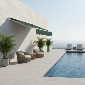 Auvent rétractable <span class=keywords><strong>motorisé</strong></span> pour extérieur, cadre en aluminium, <span class=keywords><strong>voile</strong></span> en PVC enduit, balcon, patio, protection contre la pluie, télécommande - Product Image 6