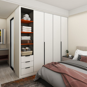 Rabbit Baby Customized Wood <strong>Wardrobe</strong> with Solid Wood Door Complete Home Furniture for Whole House - Product Image 5