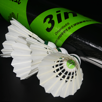 Dmantis 3in1 Anyball 333 Shuttle coqs Durable Épais Naturel Plume de Canard Badminton Volant 3in1 avec Fibre Composite Cork