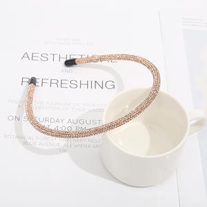 Volledige diamanten mode-haarband met strass nieuwe barokstijl dames slanke dunne hoofdband - Product Image 4