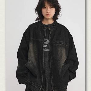 Veste décontractée vintage ample à capuche et manches lanternes en jean pour homme, style rétro américain, coupe décontractée, idéale printemps-automne - Product Image 1