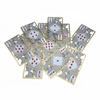 Carte de poker professionnelle en PVC cartes à jouer en plastique transparent bord de feuille d'or personnalisé de luxe