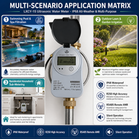 Compteur d'eau en laiton NB-IOT à ultrasons de haute précision DN15mm avec affichage à cristaux liquides de bande garantie de qualité
