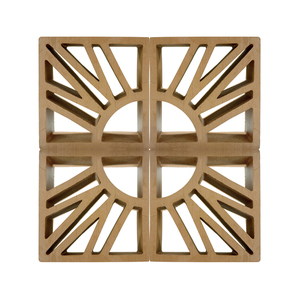 Blocs de terre cuite ajourés à motif soleil couchant, briques géométriques creuses en argile pour mur d'accent extérieur et patio - Product Image 3