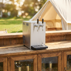 Distributeur de bière commercial en acier inoxydable à 2 robinets, équipement pour jus et boissons pour bar - Product Image 6