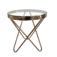Table basse moderne de luxe en verre, MDF et métal pour salon, mobilier de maison certifié BSCI