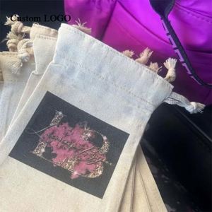 Sacs cadeaux romantiques en toile OEM pour mariage, sacs personnalisés pour anniversaire, impression numérique - Product Image 1