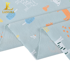 Lclingka-bavoirs pour bébés, tissu en coton imprimé, drap de lit, tricot, tissu jersey 100% biologique en coton pour enfants - Product Image 4
