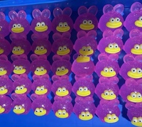   Jouet Squishy Lapin à Grande Bouche en TPR, Jouet Sensoriel Anti-Stress en Forme de Saucisse Rempli de Maltose, Cadeau Doux à Presser