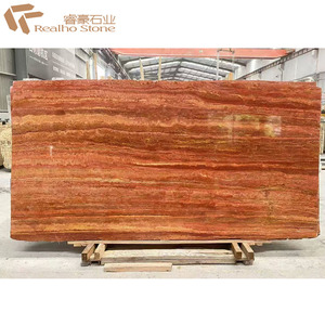 Nhà Máy Giá đánh bóng đỏ <span class=keywords><strong>travertine</strong></span> cho trang trí nội thất khối - Product Image 2