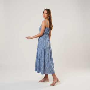 Vestido de Verano Bohemio con Estampado Floral para Mujer, Elegante, Informal, para Fiestas y Vacaciones, Estilo Moderno - Product Image 1