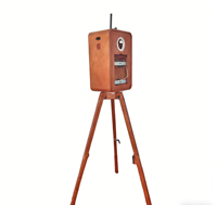 Photo Booth Kayu Multifungsi Berkualitas Tinggi Bergaya Retro, Portabel, Tahan Lama, untuk Kamera Digital SLR, Cocok untuk Acara Pernikahan