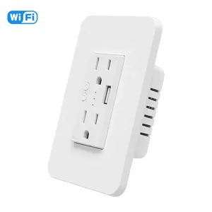 USB Outlet Wall Charger 15Amp Receptacle Plug Charging Power Outlet with Ports smart socket wifi tuya
