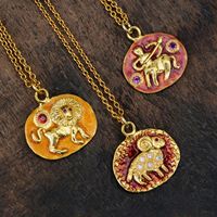 Collar con Colgante SongYi de Acero Inoxidable, Chapado en Oro de 18K al Vacío, con Signo Zodiacal, Joyería para Mujer, Uso Diario