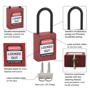 Cadenas de sécurité isolant en nylon plastique ultra-mince Elecpopular <span class=keywords><strong>EP</strong></span>-8531N de qualité supérieure avec isolation intégrée - Product Image 5