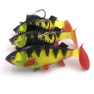 6-16cm de alta calidad 3D ojos realistas PVC suave forma de trucha señuelo de pesca gusano cebo aparejos de pesca cebo de natación