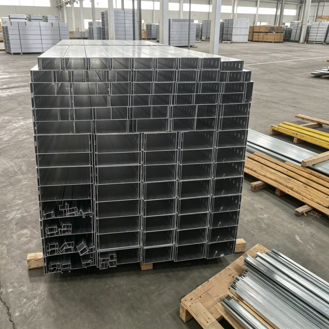Factory Light Weight Aluminum Alloy Cable Tray, Salt Resistant Anti-Rust Structure for Seaside Coastal Engineering Wiring Works