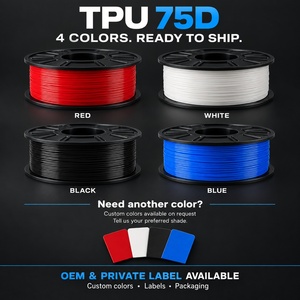 Filament d'imprimante 3D FDM en polyuréthane thermoplastique TPU 75D 1,75 mm 1 kg, bobine résistante et durable - Product Image 5
