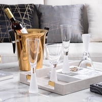 Mat Mat Mat Kristal Voor Champagne Beker Senior Fluiten Voor Restaurant Banket Bruiloft Toast Aperitief Cup Light Luxe