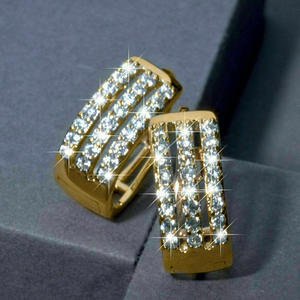 Anelli Eternity Dorati con Zirconia Cubica e Pietre Rotonde Create in Laboratorio, Placcati in Oro 18K, Gioielli Unisex per Matrimonio - Product Image 4