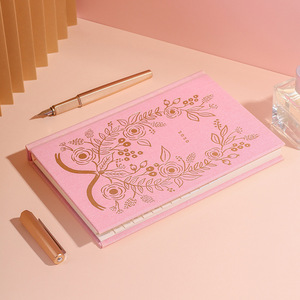 Professional A5 Hardcover Agenda <strong>Notebook</strong>-Imitation Leather <strong>Cover</strong> with Gold Foil Index Daily Planner 100 <strong>Sheets</strong> - Product Image 3