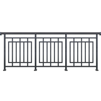 JHR Villa conception de balustrade en aluminium Simple utilisée pour le système de balustrade en aluminium de balustrade de balcon