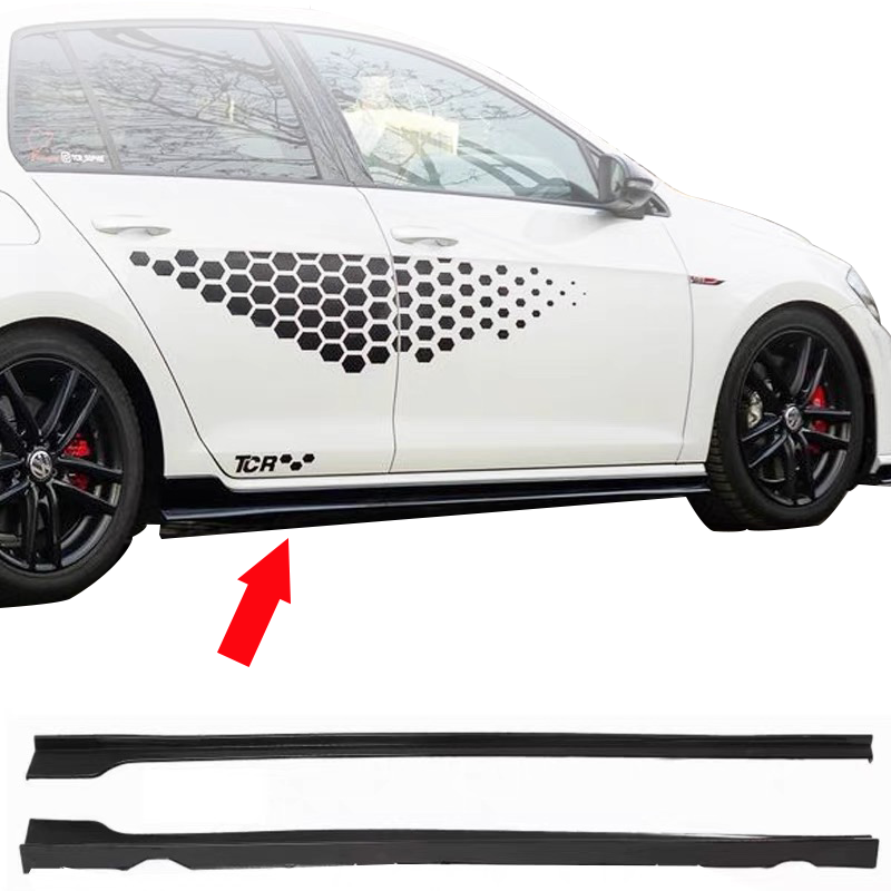 TCR Body Kit for VW Golf 7.5 GTI - Carbon Black ABS Side Skirts