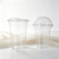 Voedselveilige PET-plastic drinkbeker, transparante drankenverpakking, aangepaste branding, meerdere inhoud, wegwerpverpakking