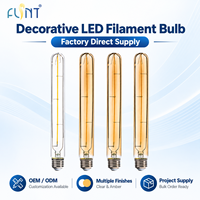 OEM / ODM disponible Vintage Long filament LED ampoule à filament tubulaire 4W E27 220V T30L sans scintillement LED filament ampoule CE