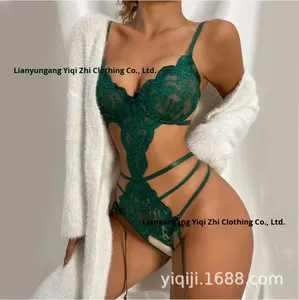 Vente en gros d'été pour <span class=keywords><strong>Amazon</strong></span> Lingerie Yiqiji Sexy Pajamas Lace Open-Crotch Body Nouveaux produits du commerce extérieur - Product Image 4