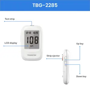 Kit di monitoraggio della glicemia TRANSTEK OEM/ODM 5 secondi di risultati accurati glucometro misuratore di glucosio nel sangue diabetico