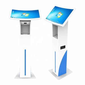 New Design Horizontal Self Service Terminal QR Code <b>Scanner</b> Nfc RFID Reader <b>Printer</b> 23.6" 32"self-service Food Order Kiosk - Product Image 1