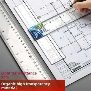 Regla de Dibujo en Forma de T, de Plástico, 45cm/60cm/90cm/100cm/120cm, Herramientas de Dibujo Profesionales para Construcción y <span class=keywords><strong>Arquitectura</strong></span> - Product Image 4