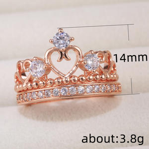 Anello di Fidanzamento F388 in Oro Rosa con Diamante Sintetico Taglio Brillante Rotondo Colore G e Pietre Laterali Elegante Gioiello da Donna - Product Image 5