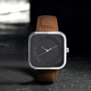 <span class=keywords><strong>Montre</strong></span> à quartz pour <span class=keywords><strong>homme</strong></span> TOMI, écologique, minimaliste, boîtier carré en acrylique, simple, tendance, bracelet en <span class=keywords><strong>cuir</strong></span> - Product Image 1