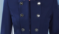 Ensemble d'uniformes d'hôtesse de l'air personnalisés pour femmes Costume de pilote de mode pour hôtes de l'air