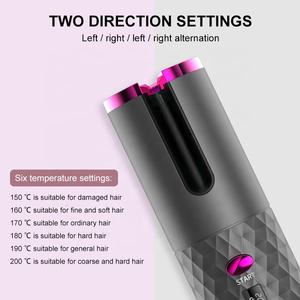 Mini rizador de pelo automático inalámbrico, recargable por USB, rotación automática, antienredos, portátil, promocional - Product Image 4