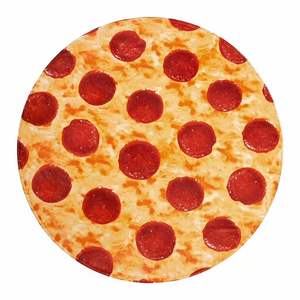 Hot-Selling Modern Knitted 100% Polyester Super Soft Flannel Burrito Tortilla <b>Pizza</b> <b>Blanket</b> - Product Image 2