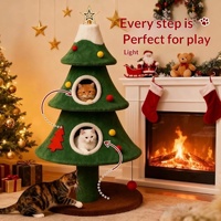 Arbre à chat sur le thème de Noël, grand modèle, avec lit pour chat, tout-en-un, jouet domestique, vente en gros
