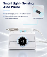 Polisseuse à ongles sans fil à moteur brushless haute performance 45000 tr/min pour le façonnage et le lustrage des ongles, idéale pour les salons et l'usage domestique