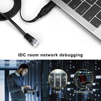 CableCreation - Cable de Consola USB FTDI de 1.8m/3m, Adaptador Serial USB 2.0 a RJ45 FT232RL, con Blindaje Trenzado y Cubierta de PVC para Computadora