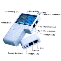 4 dans 1 lan testeur À Distance Réseau Câble Testeur Rj11 Rj45 Usb Bnc Main-tenir lan Testeur 9v Batterie Alimentation
