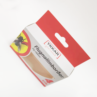 Boîte d'emballage en carton pour comprimés anti-insectes rouges avec fente Euro pour affichage suspendu en magasin