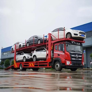 รถบรรทุกขนส่งรถยนต์ 5 ที่นั่ง ยี่ห้อจีน Dongfeng พร้อมรถพ่วงบรรทุกรถยนต์ 5 คัน สำหรับขาย รถบรรทุกขนส่งสินค้า - Product Image 4