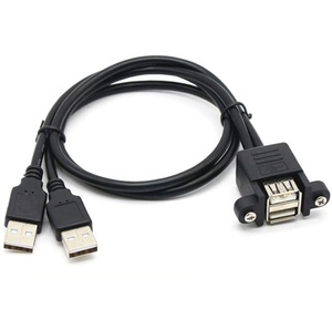 Bảng Điều Khiển Gắn Cổng Kép <span class=keywords><strong>USB</strong></span> 2.0 Cáp Mở Rộng Loại A - Product Image 4