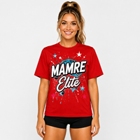 T-shirt personnalisé pour femme de cheerleading, vert sarcelle foncé, manches courtes, imprimé, esprit d'équipe, logo personnalisé, t-shirt d'entraînement pour équipe de danse
