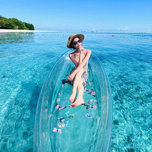 Kayak Doble <span class=keywords><strong>de</strong></span> Cristal Transparente <span class=keywords><strong>de</strong></span> Aleación <span class=keywords><strong>de</strong></span> Aluminio para 2 Personas, Ideal para Fotografía <span class=keywords><strong>de</strong></span> Bodas y Alojamientos Turísticos - Product Image 1