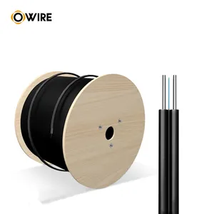 Owire Flat Fiber Optic Kabel Recycling Ftth Hdpe Pijp Voor Multi-Core Glasvezel Drop Kabel