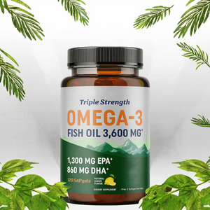 120 gélules d'huile de poisson oméga 3 triple concentration avec 3600 mg d'EPA et de DHA pour soutenir la santé des yeux, du cerveau et améliorer l'immunité - Product Image 2