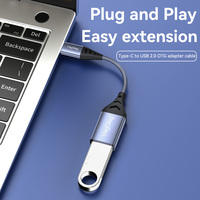 Adaptador de Cable USB C OTG Veggieg, Conector Adaptador USB3.0 Hembra a Tipo C Macho, Convertidor de Cable de Datos OTG